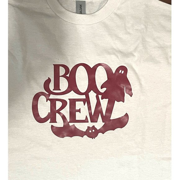 BOO CREW| Adult Unisex Size Small‎ Tee Shirt| Custom| Halloween| Spooky|NEW - Picture 3 of 5